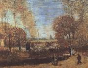 Vincent Van Gogh The Parsonage Garden at Nuenen with Pond and Figures (nn04) Sweden oil painting reproduction